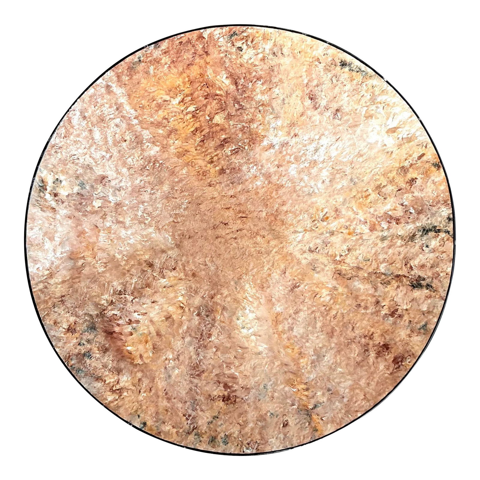 Vintage Boho Hand Painted Pottery Charger 16.5 Peach (1 of 6)