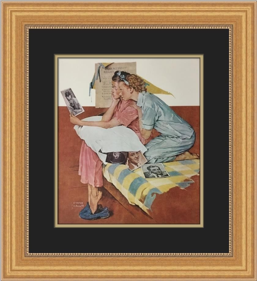 Norman Rockwell Dreamboats Custom Framed Print 20 x 18 Portrait (1 of 2)