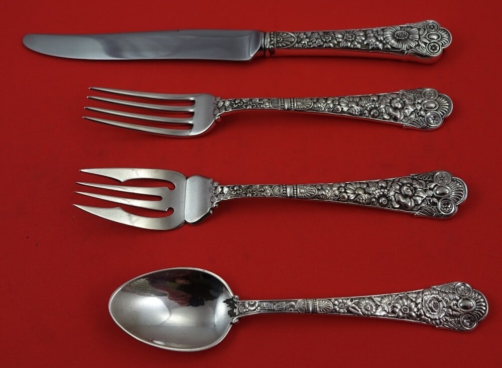 Gorham Cluny Sterling Silver 4-Piece Place Setting 1850-1899 (1 of 2)