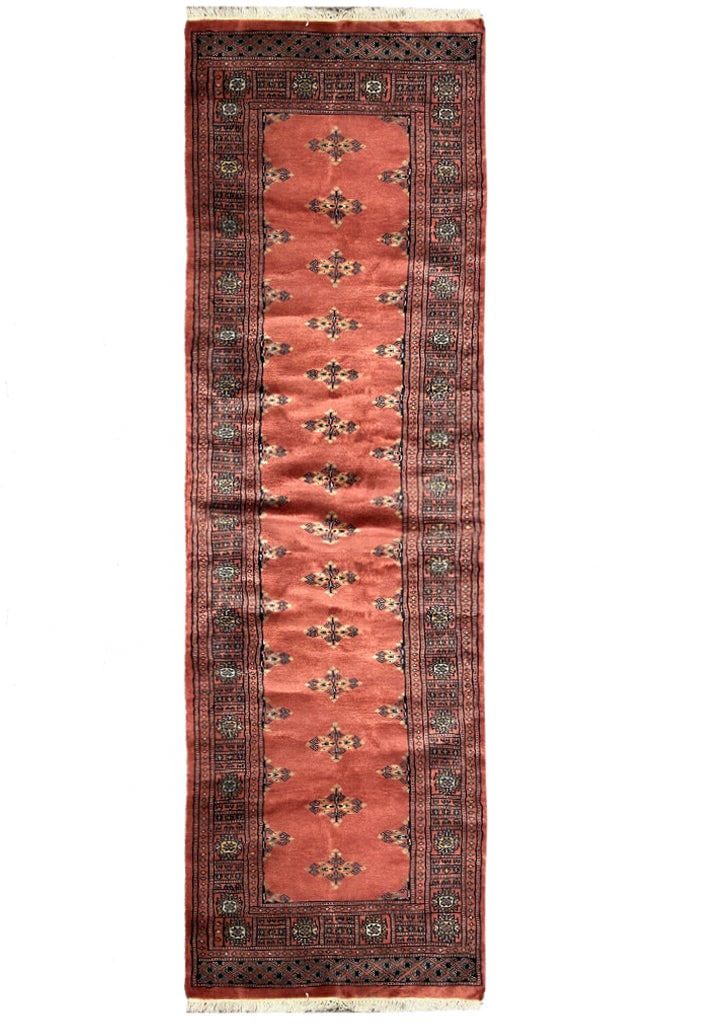 Handmade 8' Bokhara Runner Rug from Pakistan: Handmade 8' Bokhara Runner Rug from Pakistan Free continental US Shipping This exquisite 8-foot Bokhara runner is a handmade piece from Pakistan, showcasing intricate patterns and vibrant colors that
