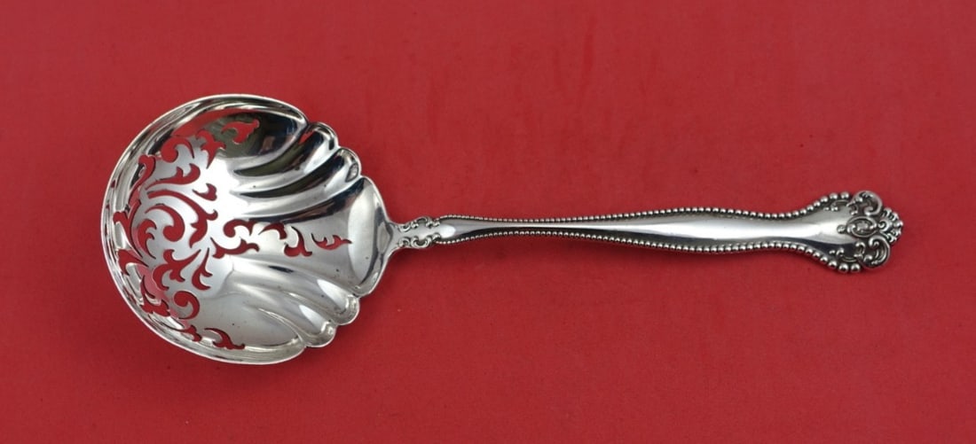Alvin Raleigh Sterling Silver Serving Spoon 8 3/8" (1 of 2)
