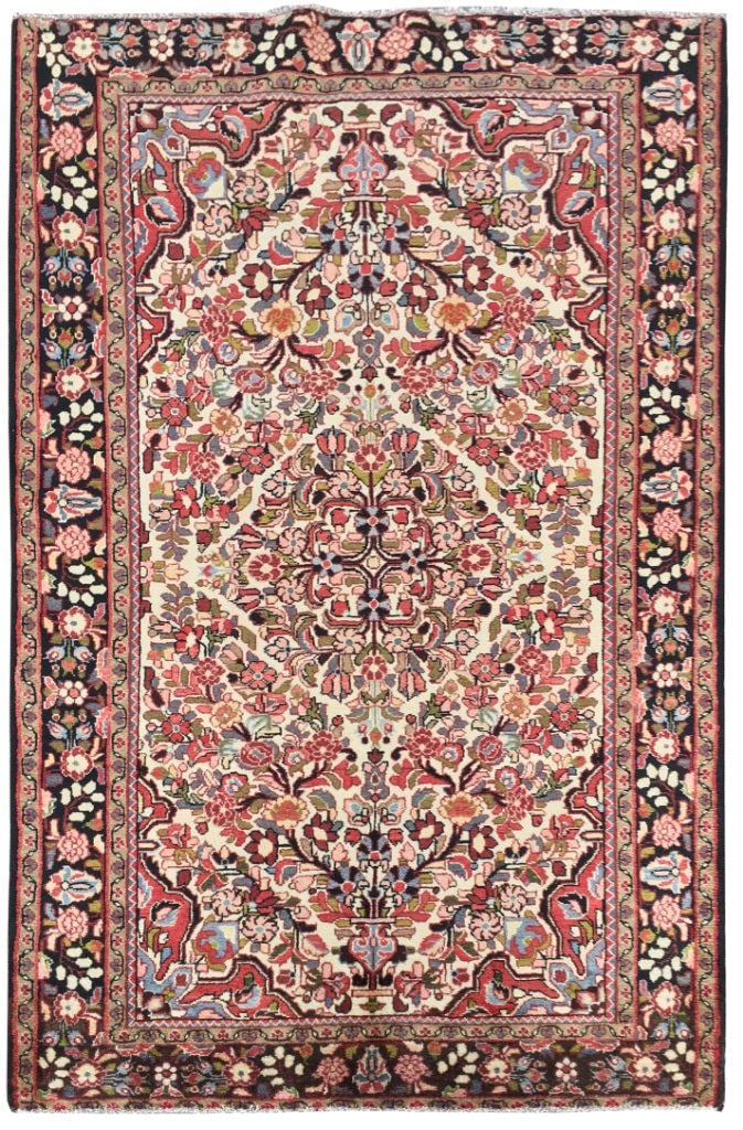 Handcrafted 4'11 x 7'9 Multi-Color Persian Borchelu Rug (1 of 6)