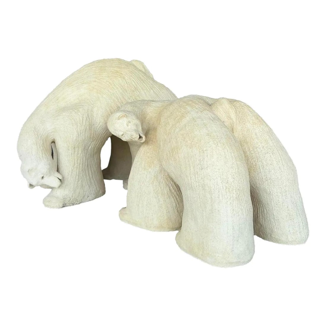 Vintage Boho Studio Pottery Polar Bears Sculptures Pair (1 of 10)