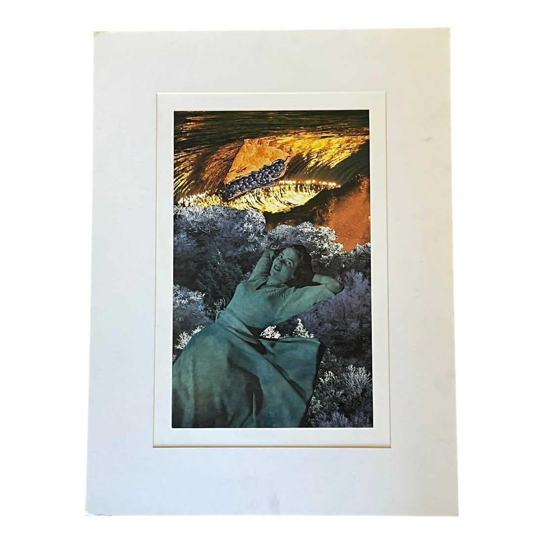 Original Surrealist Boho Collage Artwork on Paper from Late 20th Century (1 of 6)