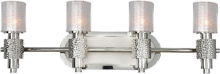 Kalco Ashington Art Deco 4-Light Bath Light Polished Satin Nickel (1 of 1)