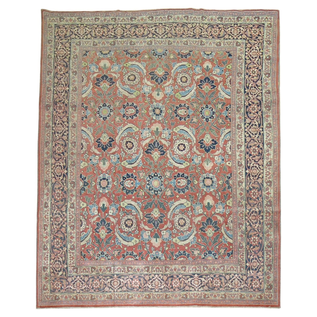 Antique Persian Tabriz Wool Rug Early 20th Century Bauhaus Design (1 of 11)