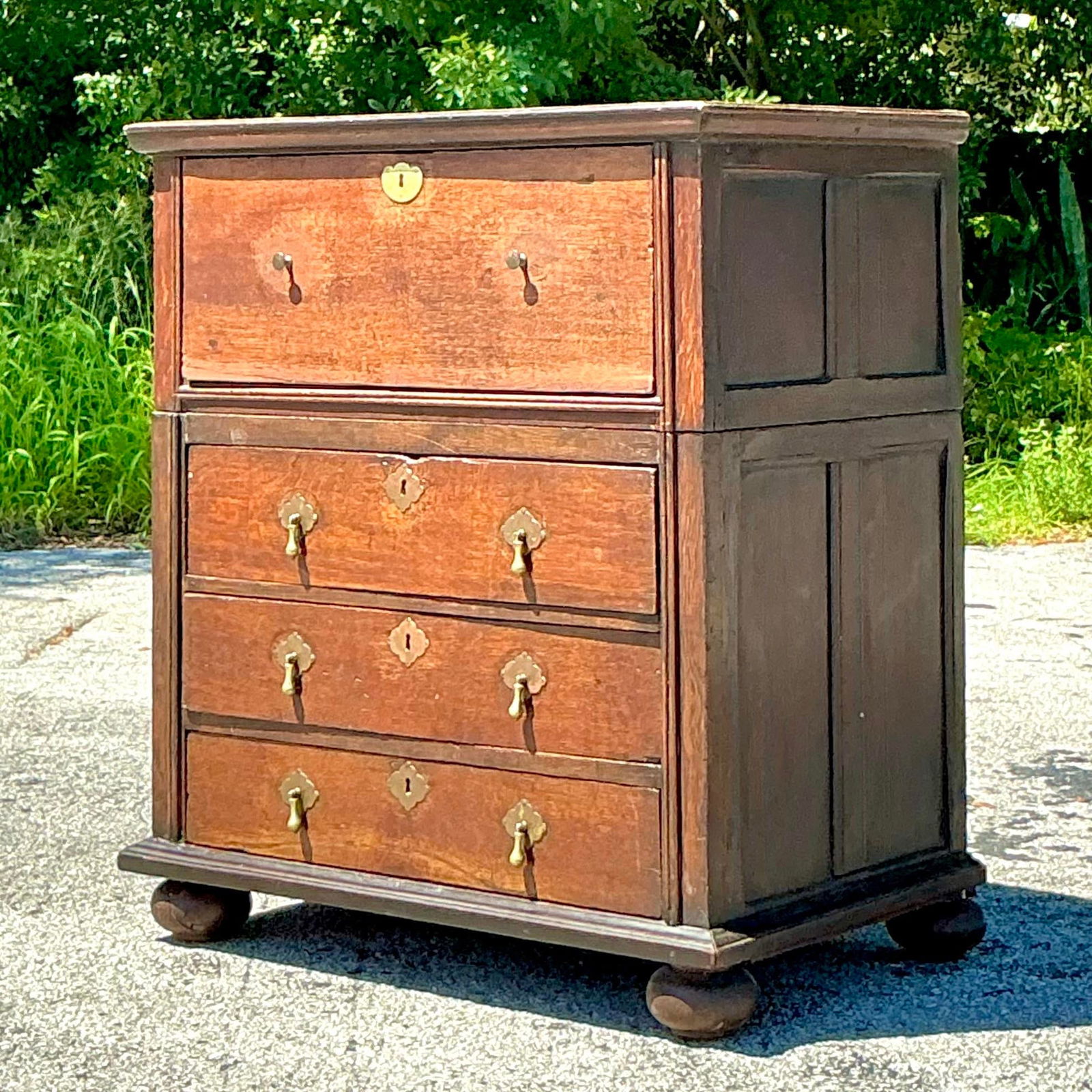 Vintage Boho 19th Century Wooden Chest of Drawers - 2