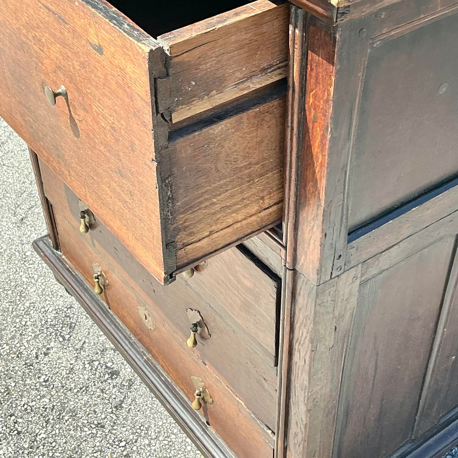 Vintage Boho 19th Century Wooden Chest of Drawers - 6