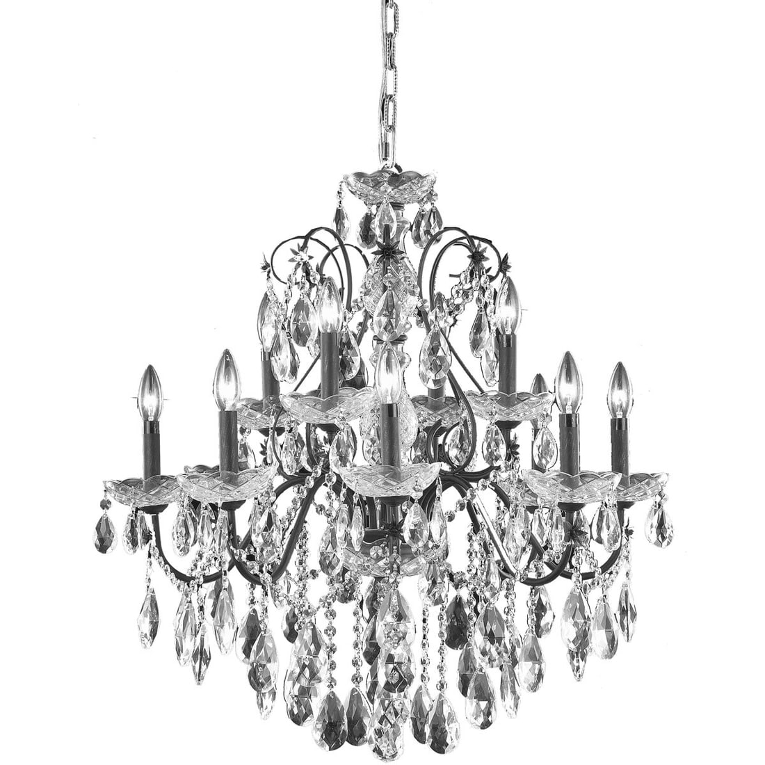 St. Francis 12 Light Dark Bronze Crystal Chandelier 28 Inch Elegant Design: St. Francis 12 Light Dark Bronze Crystal Chandelier 28 Inch Elegant Design Illuminate your space with this stunning 12-light crystal chandelier, featuring a dark bronze finish that adds a touch of