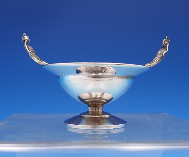 Gorham Medallion Sterling Silver Salt Dip with Monogram 1866 (1 of 13)