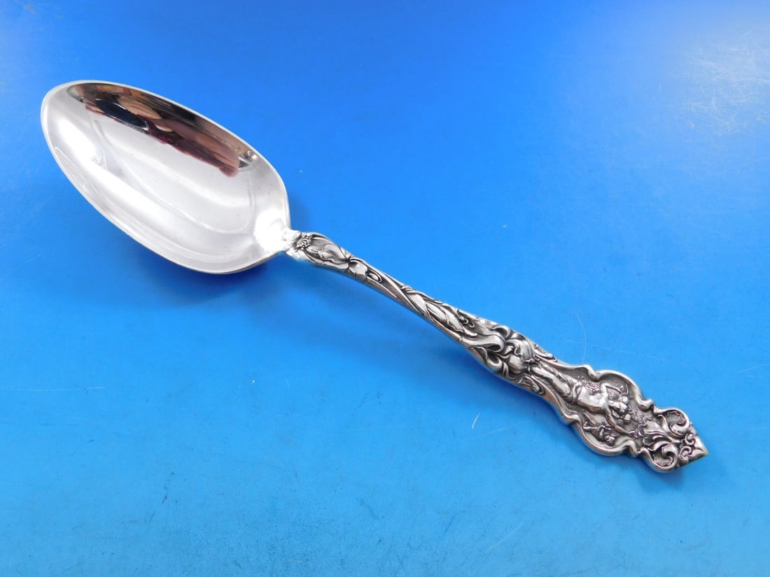 Wallace Irian Sterling Silver Serving Spoon Art Nouveau 8.25" (1 of 5)