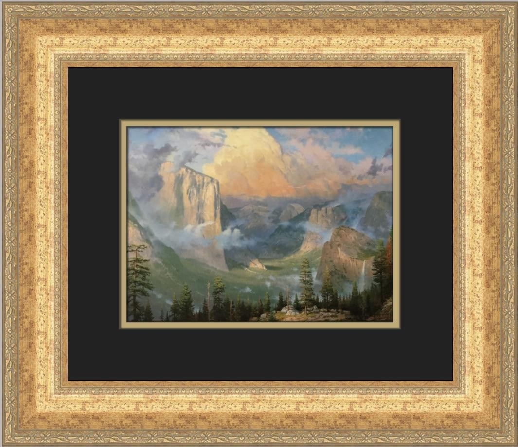 Thomas Kinkade Yosemite Valley Late Afternoon Custom Framed Art Print (1 of 2)