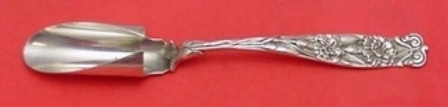 Whiting Sterling Silver Cheese Scoop Number 3 Pattern 8 Inch Carnations: Whiting Sterling Silver Cheese Scoop Number 3 Pattern 8 Inch Carnations This exquisite cheese scoop features the elegant Number 3 pattern by Whiting, crafted from high-quality sterling silver. Measuri