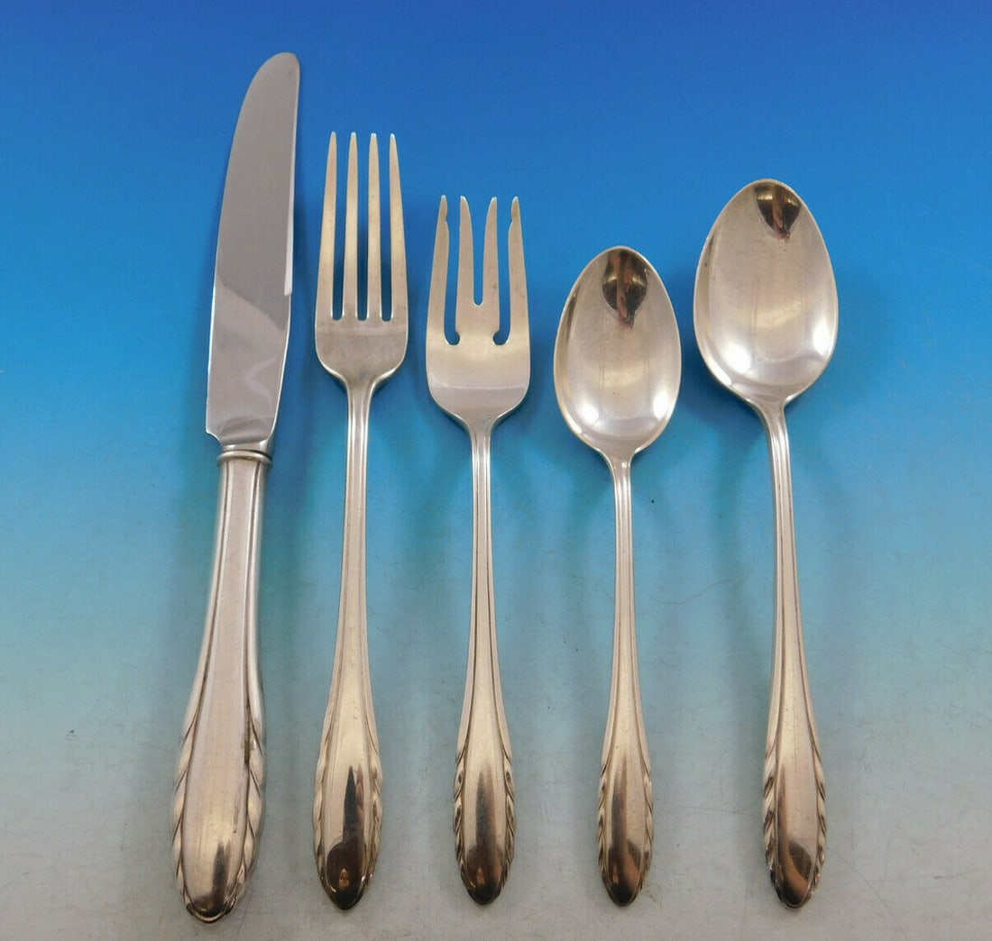 Gorham Lyric Sterling Silver Flatware Set for 8 - 40 Pieces with Storage Chest (1 of 5)