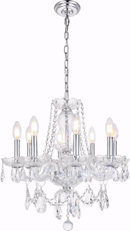 Elegant Princeton Chrome Royal-Cut Crystal Pendant Chandelier (1 of 1)
