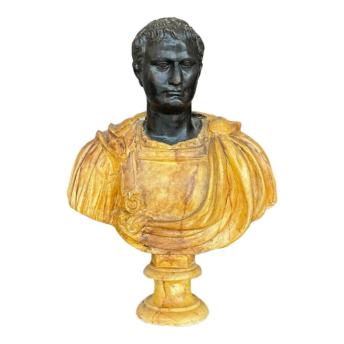 Vintage Neoclassical Plaster Bust Grand Tour Design Amber Finish (1 of 7)