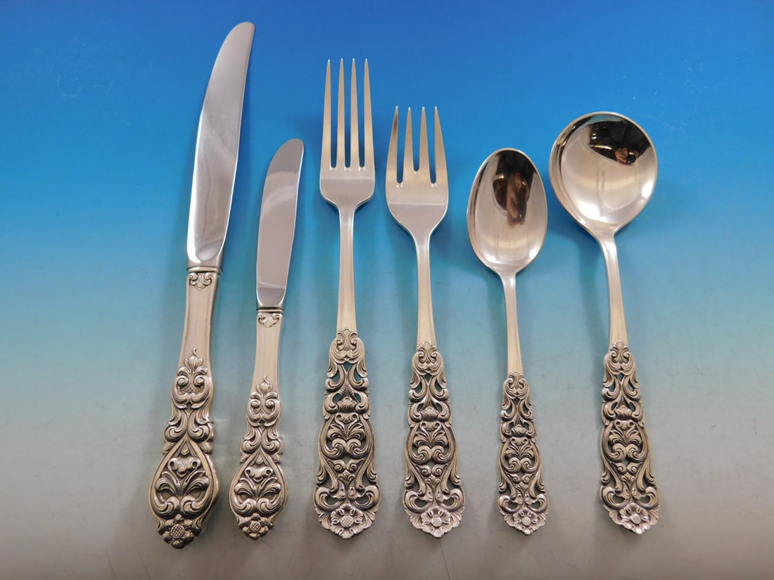 Marthinsen Valdres Sterling Silver Flatware Set 73 pcs with Storage Chest (1 of 7)