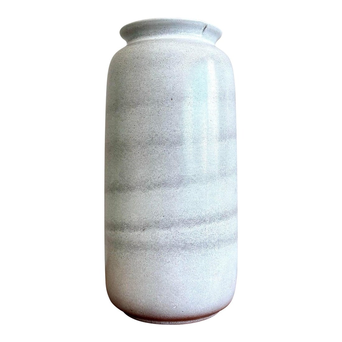 Vintage Boho West German Ceramic Vase Light Gray 18.25 Inches (1 of 5)