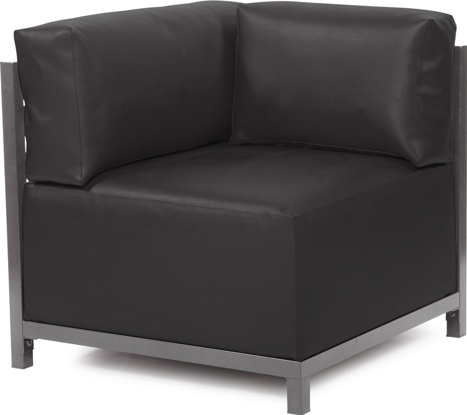 Howard Elliott Black Atlantis Corner Chair Contemporary Style: Howard Elliott Black Atlantis Corner Chair Contemporary Style Introducing the Black Atlantis Corner Chair, a stylish addition to your patio or living space. This contemporary chair features a hand-fin