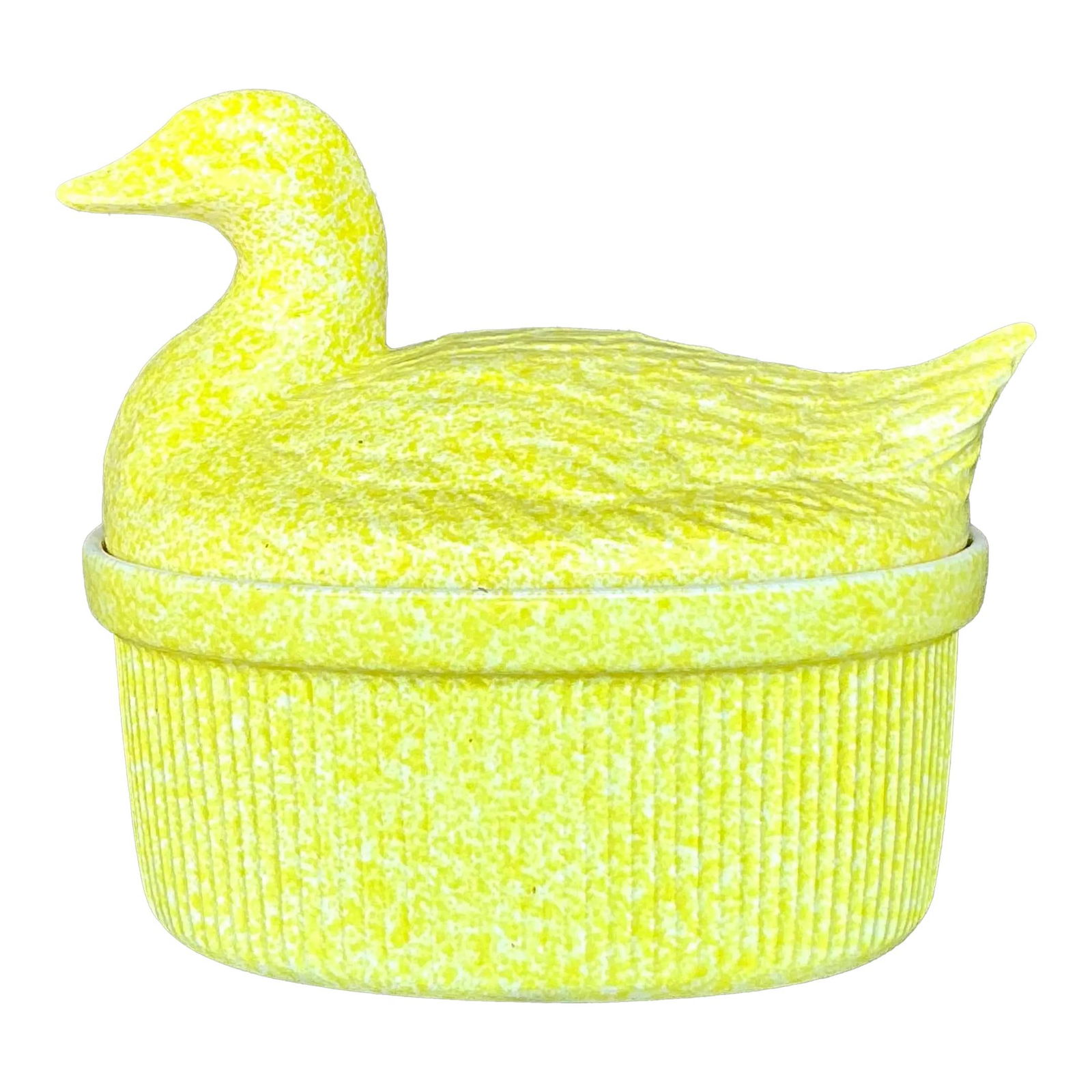 Vintage Regency Duck Casserole Dish Yellow Ceramic 11x7.5x9.5 (1 of 7)
