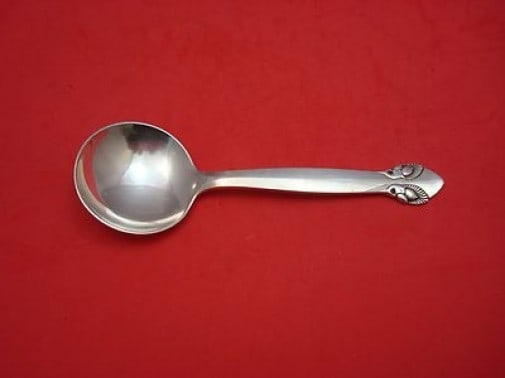 Georg Jensen Bittersweet Sterling Silver Cream Soup Spoon 5.5 Inches: Georg Jensen Bittersweet Sterling Silver Cream Soup Spoon 5.5 Inches This exquisite cream soup spoon from the prestigious Bittersweet pattern by Georg Jensen is crafted from high-quality sterling silv