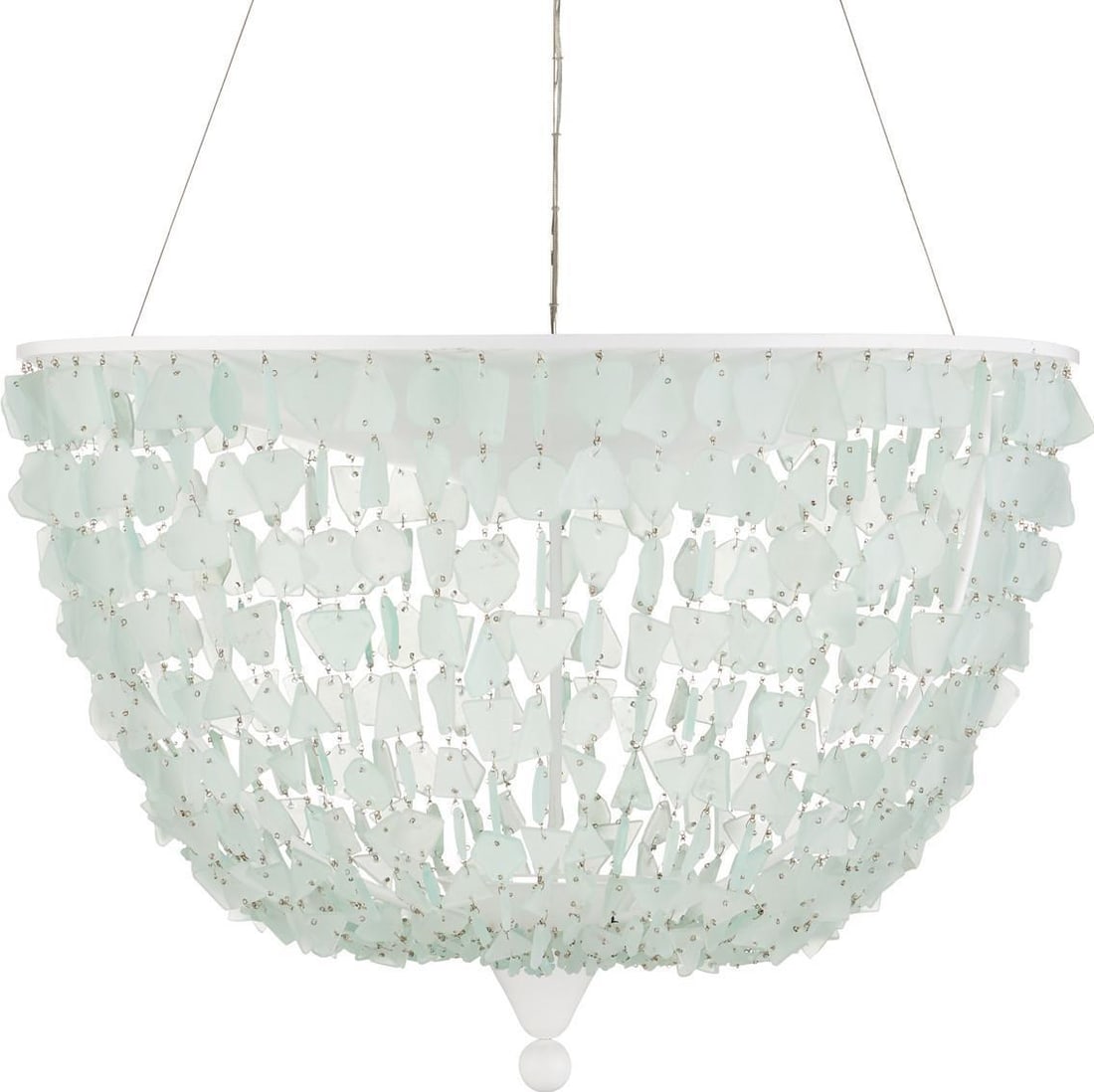 Currey Thalassa Sugar White Pendant Lighting 21.25H Adjustable (1 of 1)