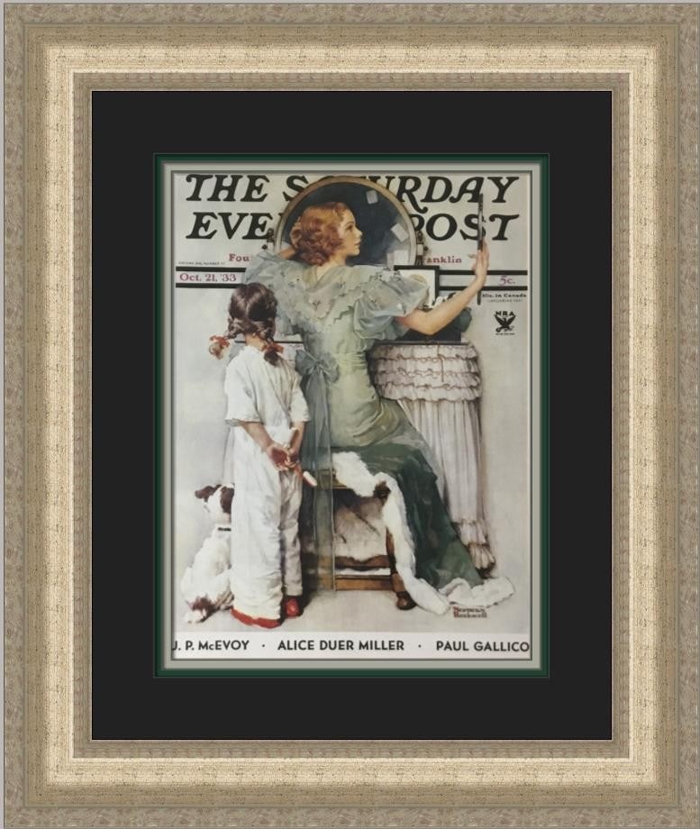 Norman Rockwell Saturday Night Out Custom Framed Print 1979 (1 of 2)