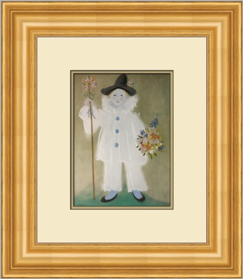 Pablo Picasso Paulo Picasso's Son as Pierrot Framed Lithograph 1985 (1 of 2)