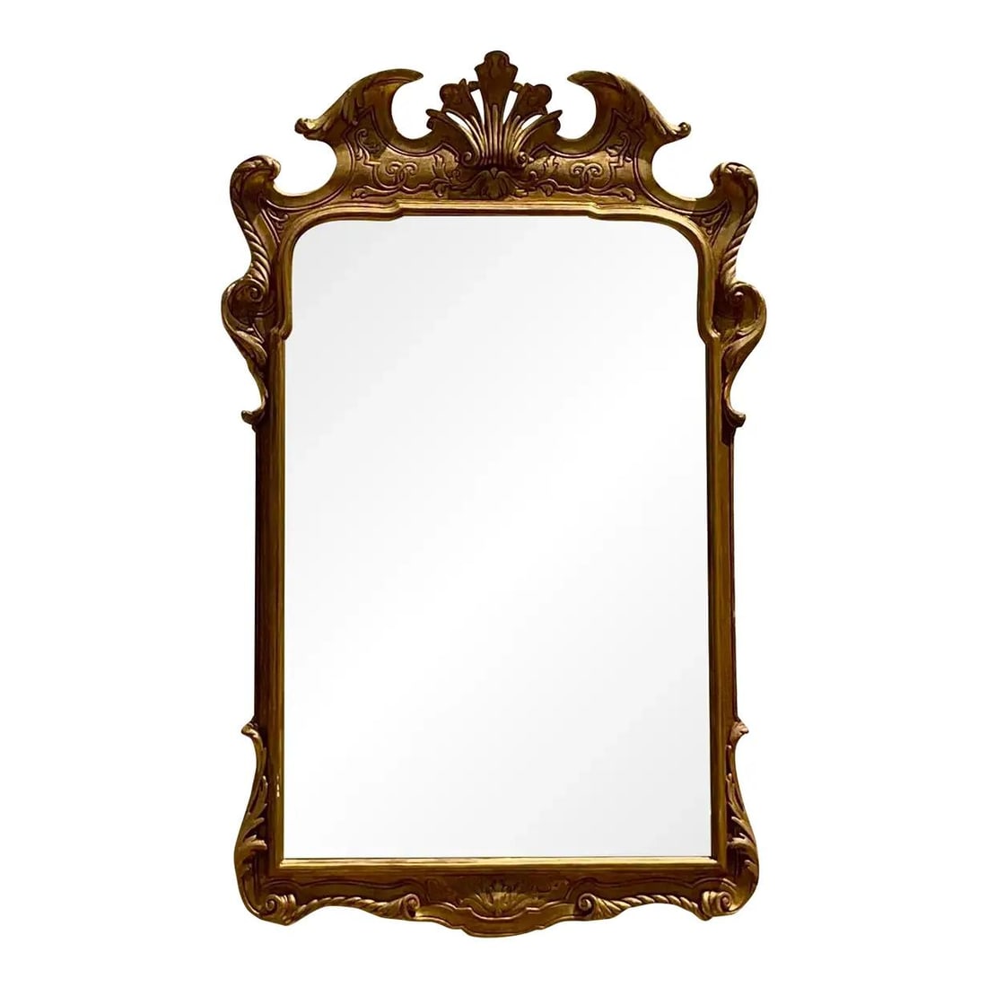 Vintage Regency Hand-Carved Gilt Mirror Gold 31 x 48.5: Vintage Regency Hand-Carved Gilt Mirror Gold 31 x 48.5 This exquisite vintage Regency gilt mirror showcases elegant hand-carved details, perfect for adding a chic touch to your decor. Acquired from a