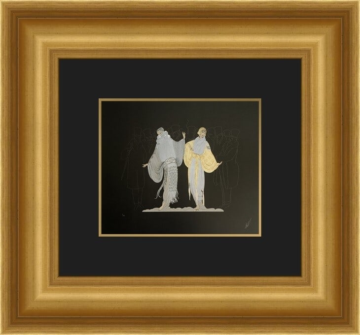 Erte Opening Night Art Deco Custom Framed Print 18x21 (1 of 1)