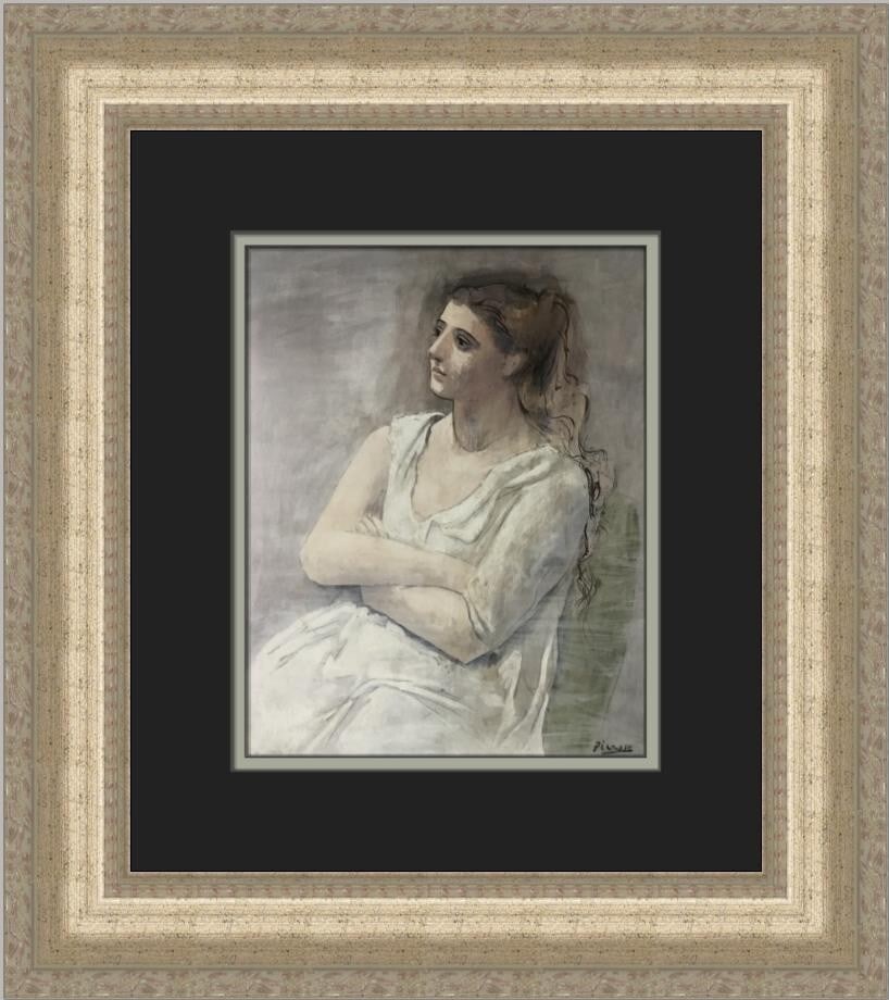 Pablo Picasso Portrait of Sara Murphy Custom Framed Print 1996: Pablo Picasso Portrait of Sara Murphy Custom Framed Print 1996 This exquisite custom framed print features Pablo Picasso's renowned artwork, "Portrait of Sara Murphy," capturing the essence of Abstrac