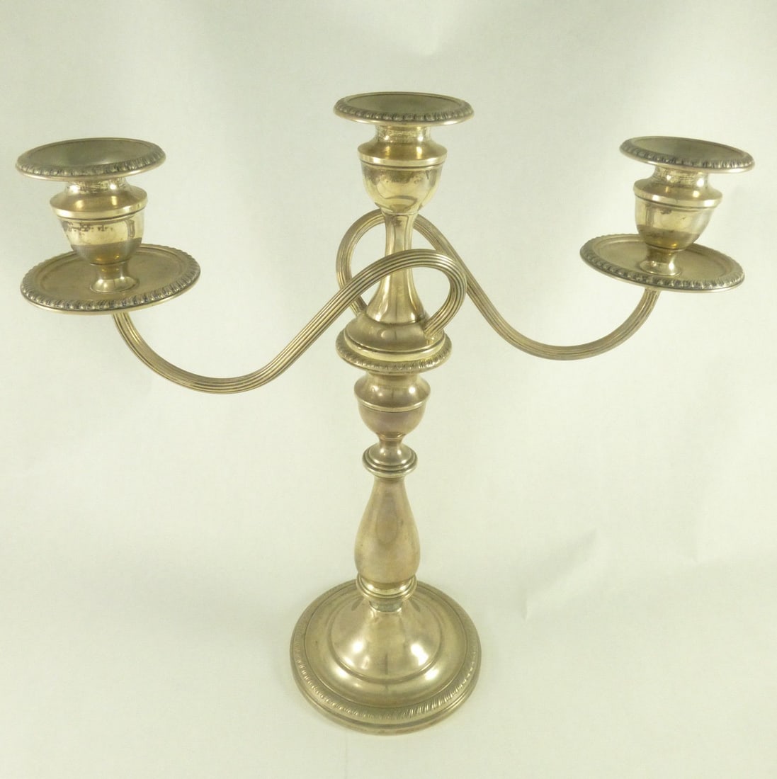 Antique Sterling Silver Three Piece Candelabra Set 13in High (1 of 6)