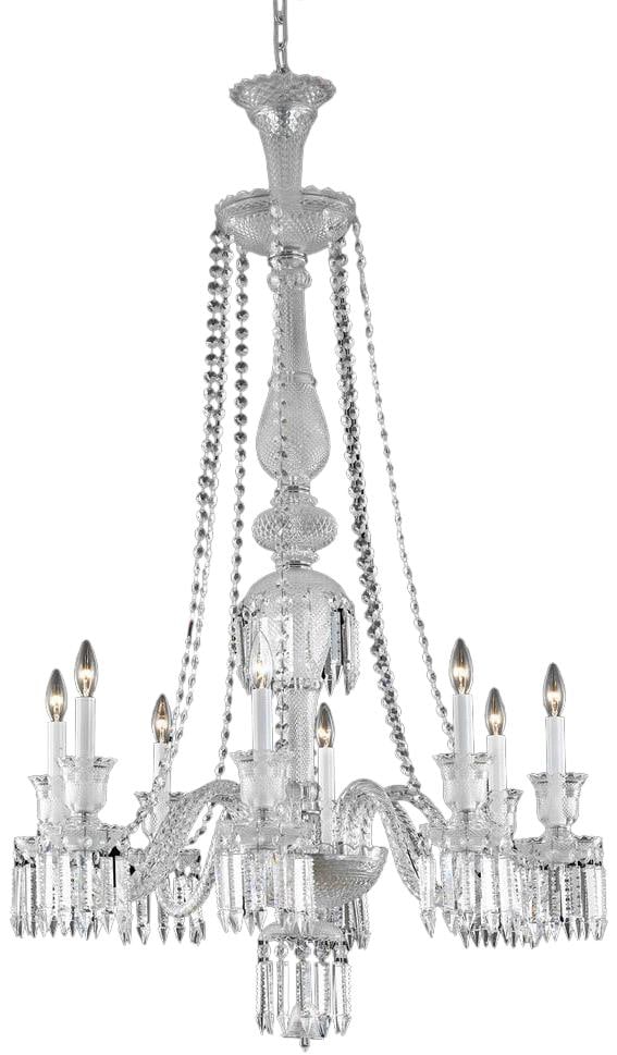 Elegant Lighting 8-Light Chrome Bowl Chandelier Bohemian Style (1 of 1)