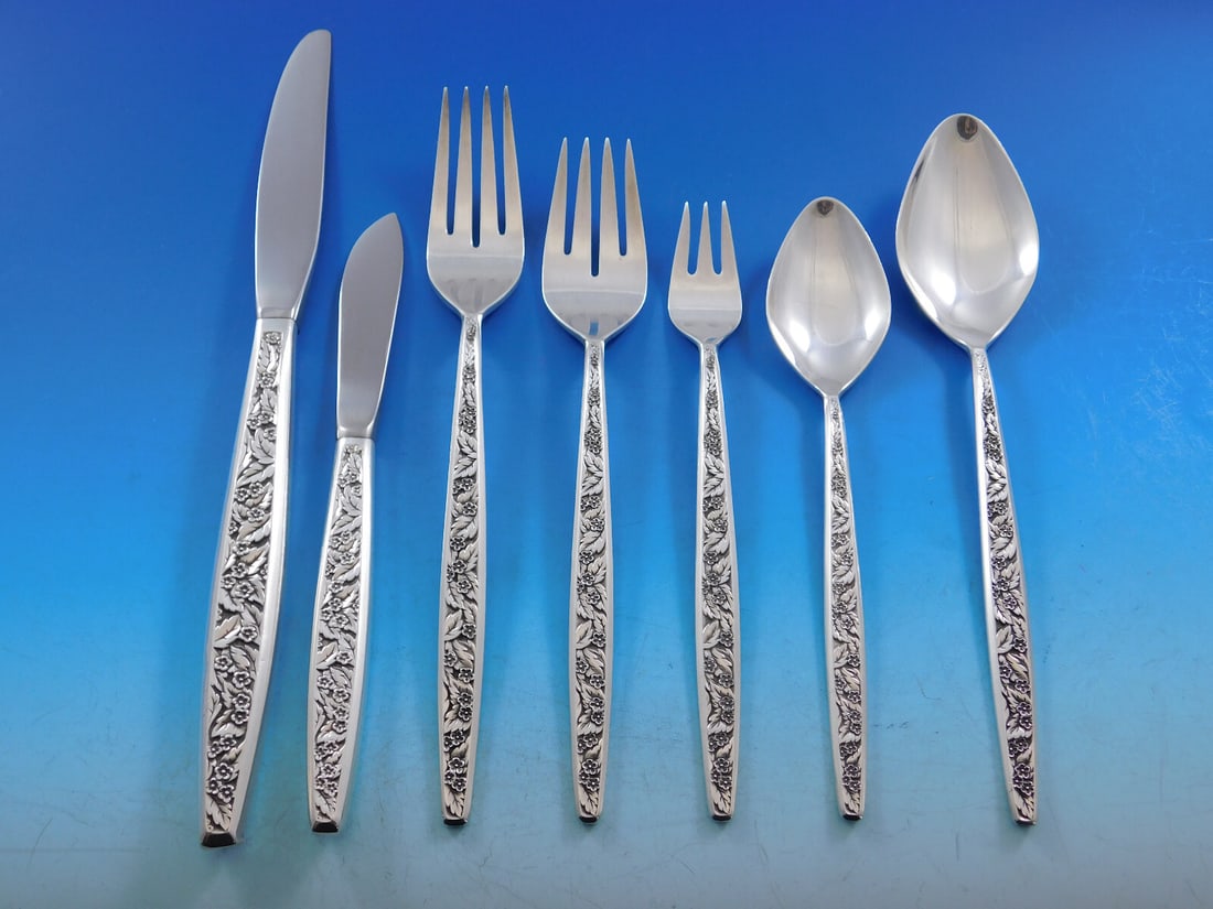 Valencia Sterling Silver Flatware Set for 12 by International Silver 90 Pieces (1 of 10)