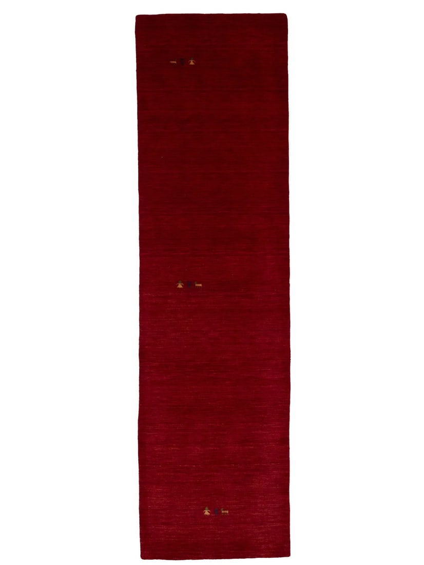 Handmade Red Gabbeh Modern Runner Rug 2'8 x 9'6 Eco Friendly Wool (1 of 12)