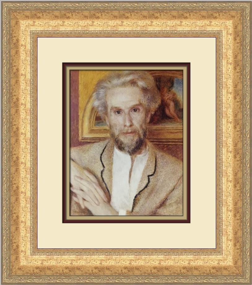 Renoir Portrait of M Victor Chocquet Custom Framed Print 1984 (1 of 2)