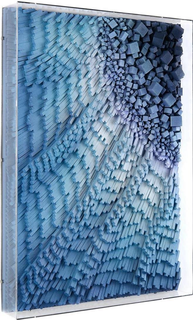 Tony Fey Rays of Ocean Light I Vertical Acrylic Art 40H x 28W (1 of 2)