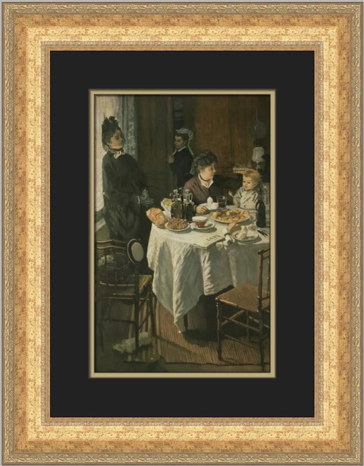 Claude Monet The Luncheon Custom Framed Print 19x17 Art: Claude Monet The Luncheon Custom Framed Print 19x17 Art This exquisite custom framed print features Claude Monet's renowned artwork, "The Luncheon." Measuring 19 in. by 17 in., this medium-sized piece