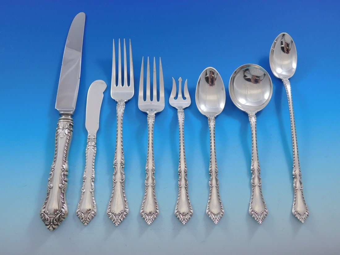 Watson Foxhall Sterling Silver Flatware Set for 12 - 105 Pieces No Monograms (1 of 9)
