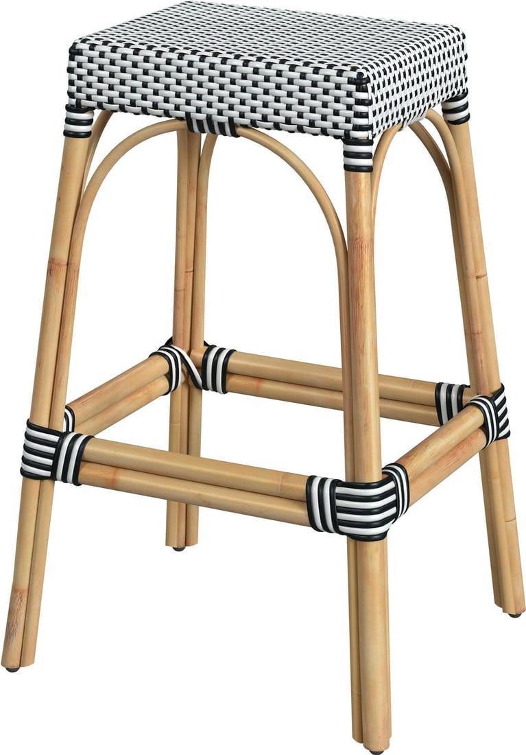 Butler Coastal Barstool Natural Rattan Frame 30H (1 of 6)