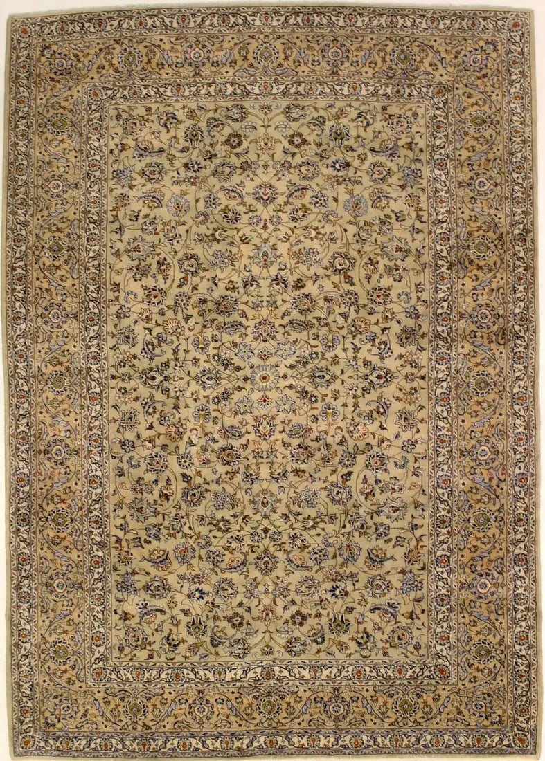 Handmade Semi-Antique Oriental Wool Rug 9x13 ft Floral Design (1 of 11)