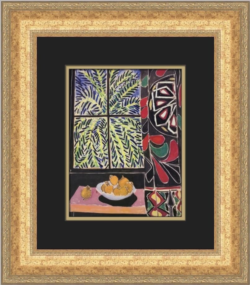 Henri Matisse Interior with Egyptian Curtain Custom Framed Print 1993: Henri Matisse Interior with Egyptian Curtain Custom Framed Print 1993 This stunning print titled "Interior with Egyptian Curtain" by Henri Matisse captures the essence of Expressionism and Impressioni