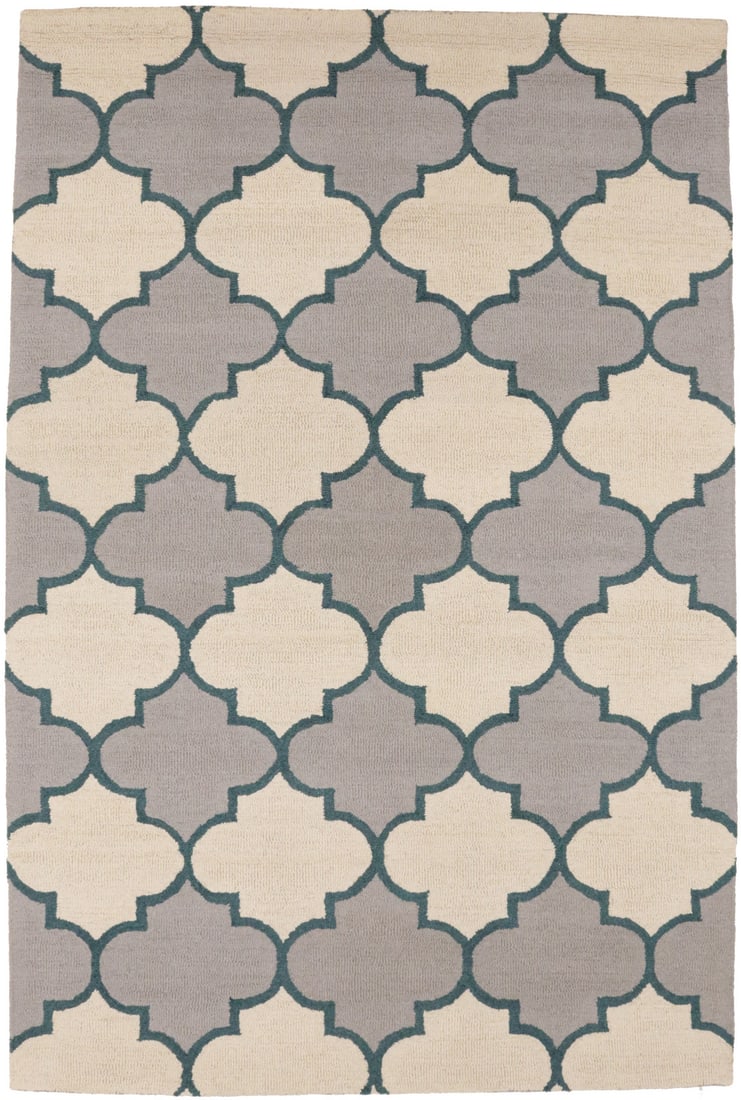 Hand-Tufted Wool Multicolored Geometric 5X8 Modern Area Rug (1 of 12)