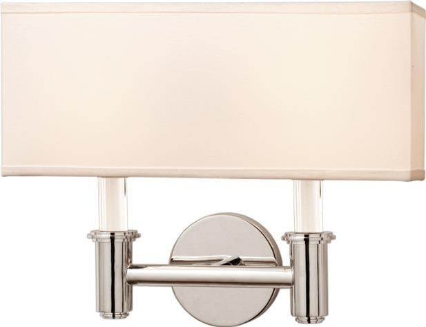 Kalco DuPont Modern Chrome 2-Light Wall Fixture Dimmable (1 of 1)