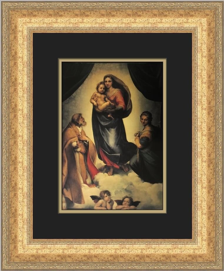 Raphael Sistine Madonna Custom Framed Print 20 x 16 Open Edition (1 of 2)