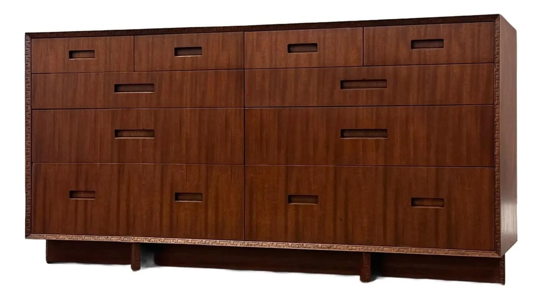 Mid Century Modern Frank Lloyd Wright Taliesin Dresser Mahogany (1 of 9)
