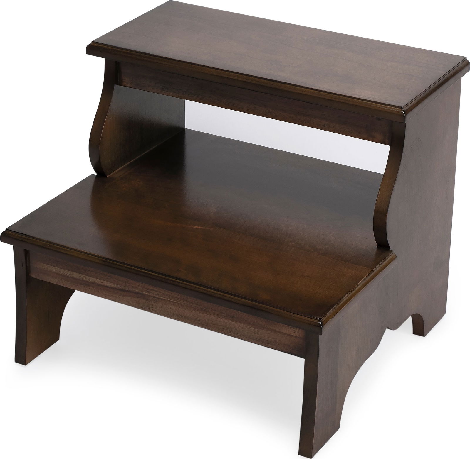 Butler Specialty Transitional Step Stool Dark Brown Acacia MDF (1 of 5)