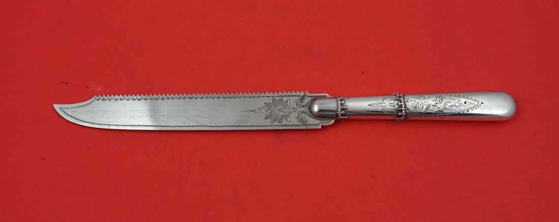 Gorham Sterling Silver Cake Saw Serrated Hollow Handle 9 3/4" (1 of 2)