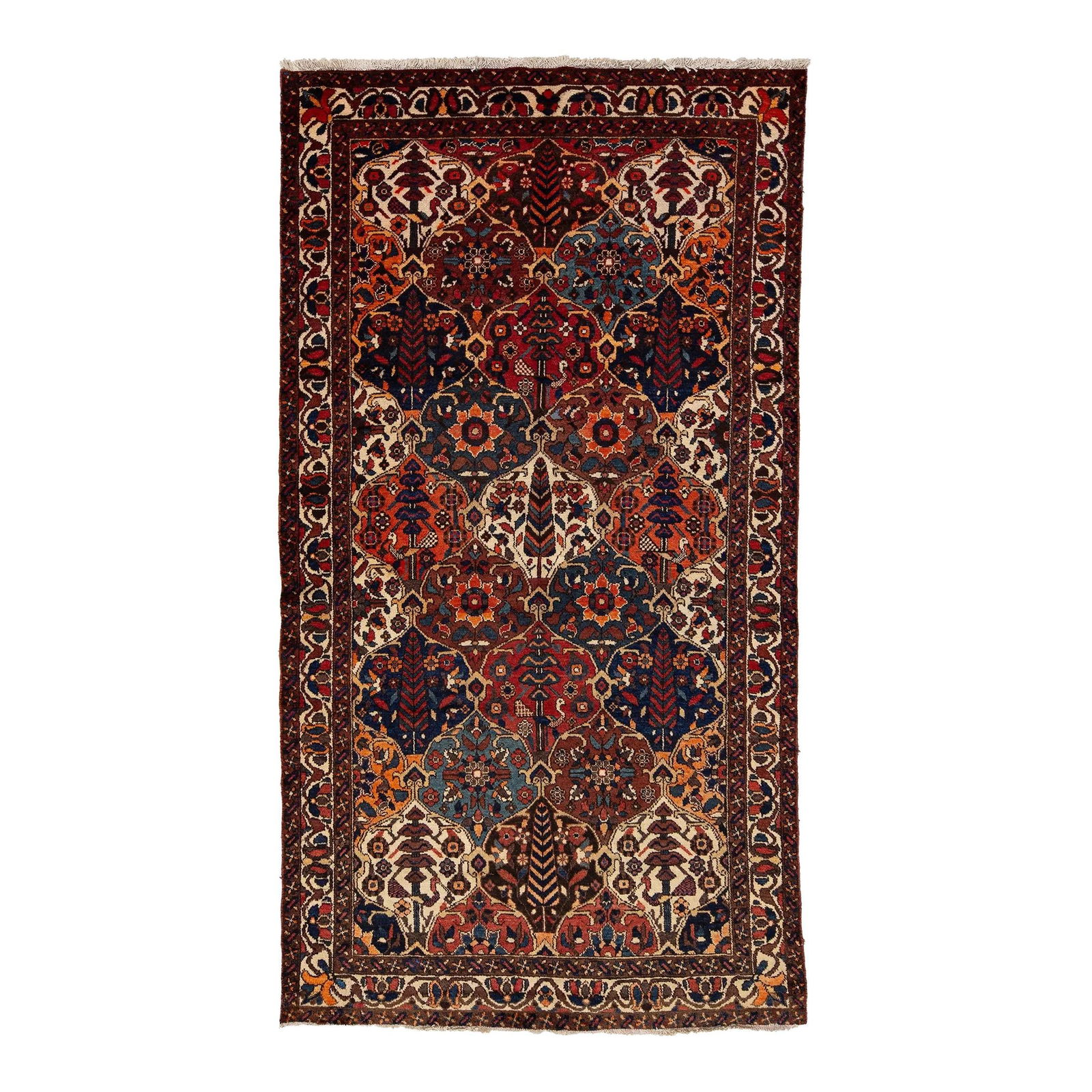 Vintage Multicolor Persian Bakhtiari Wool Rug 5'4 x 9'10 (1 of 9)