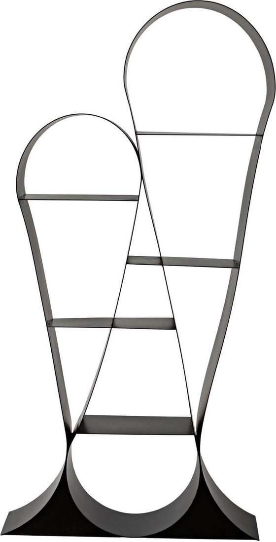 Zaha Matte Black Metal Bookcase by Noir Industrial Style: Zaha Matte Black Metal Bookcase by Noir Industrial Style Introducing the Stylish Matte Black Metal Bookcase from the Zaha collection, designed for those who appreciate industrial aesthetics. This